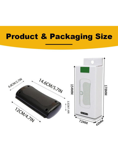 Cepillo Deshedding Rhykin para Mascotas - 2 Piezas, Negro