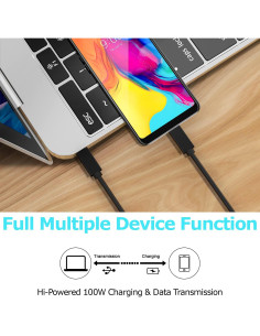 Cable USB-C 100W TEK STYZ 0.3M Carga Rápida 8K HDMI 2