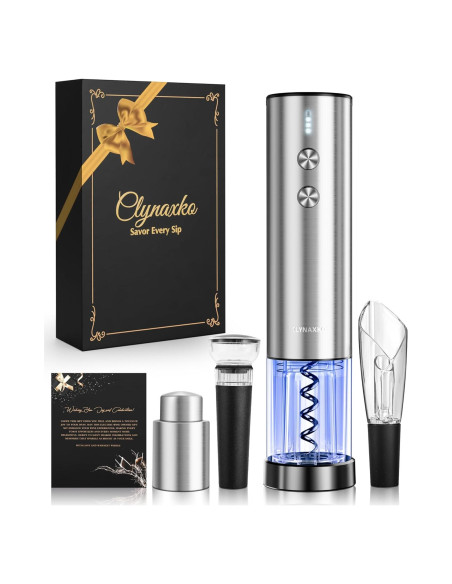 Juego de Sacacorchos Eléctrico Chunyee con Aerador y Tapón