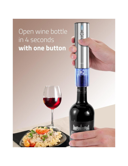 Juego de Sacacorchos Eléctrico Chunyee con Aerador y Tapón