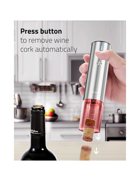 Juego de Sacacorchos Eléctrico Chunyee con Aerador y Tapón