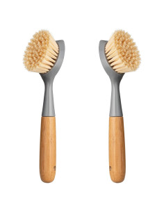 Juego de 2 Cepillos de Cocina Songtaste con Mango de Bambú