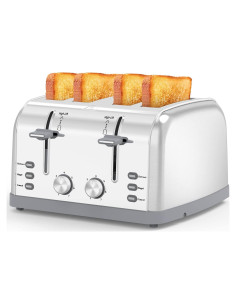 Tostadora Retro de 4 Rebanadas Lainsten T-527 Acero Inoxidable