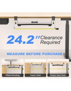 Bandeja para Teclado Suptek 50.8 cm Negra con Montaje en C 2