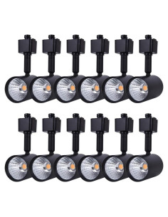 Cabezas de Iluminación LED de Riel Mirrea 12 Pack 6.5W 3000K