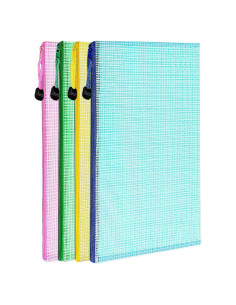 Bolsas de Malla con Cremallera LEOBRO 33.5x23.3 cm Set 4 pcs