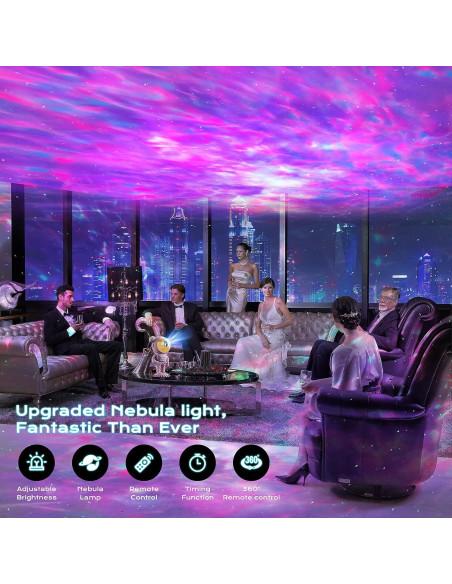 Proyector de Estrellas LPONGPOCUI Astronauta Rosa con Control Remoto