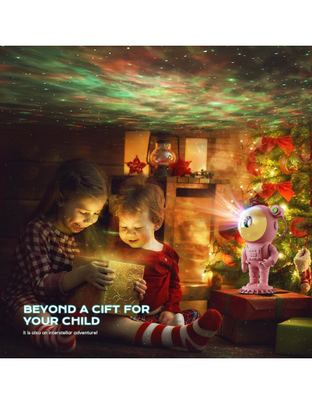 Proyector de Estrellas LPONGPOCUI Astronauta Rosa con Control Remoto