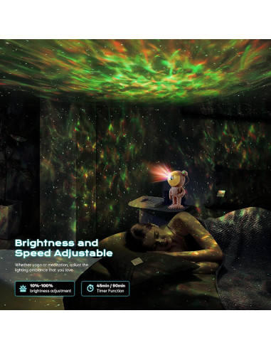 Proyector de Estrellas LPONGPOCUI Astronauta Rosa con Control Remoto