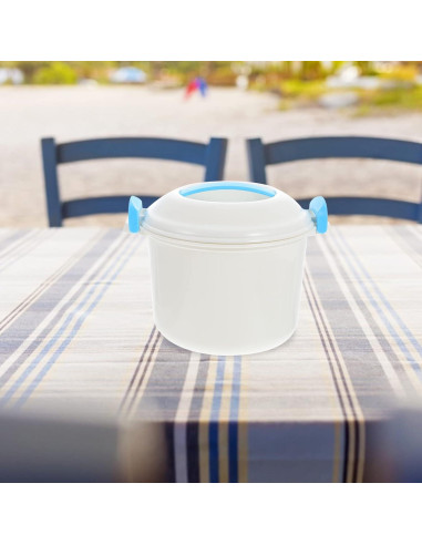 Cocinero de Arroz Mini Hemoton 18x18x15cm Plástico Azul