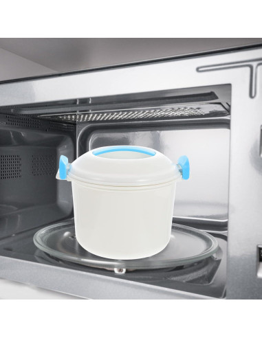 Cocinero de Arroz Mini Hemoton 18x18x15cm Plástico Azul