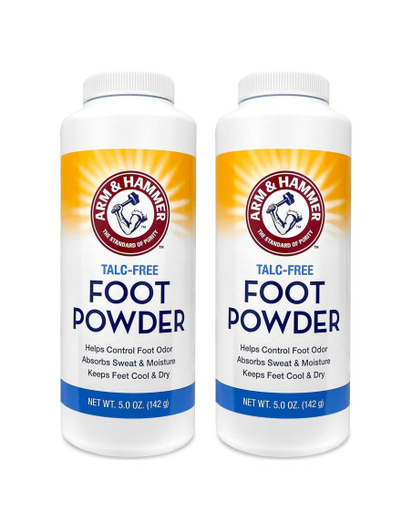 Polvo para pies sin talco Arm & Hammer 142 g - Paquete de 2