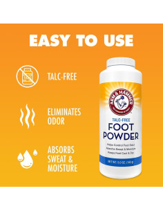 Polvo para pies sin talco Arm & Hammer 142 g - Paquete de 2 2