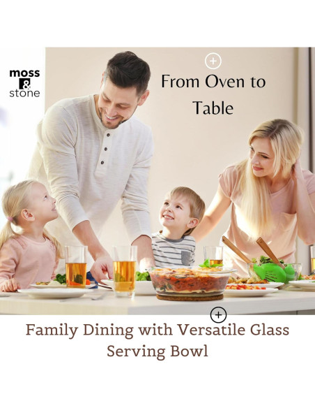 Juego de Platos de Cazuela de Vidrio Borosilicato Moss & Stone 3 Piezas