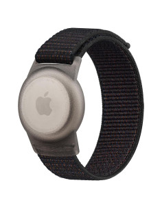 Pulsera Ajustable Vancle para AirTag - Nylon Negro 100-188 mm