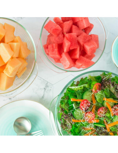 Juego de Platos de Cazuela de Vidrio Borosilicato Moss & Stone 3 Piezas