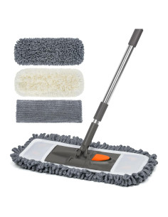 Mopa de Microfibra Ajimy con 3 Almohadillas Reutilizables 147 cm