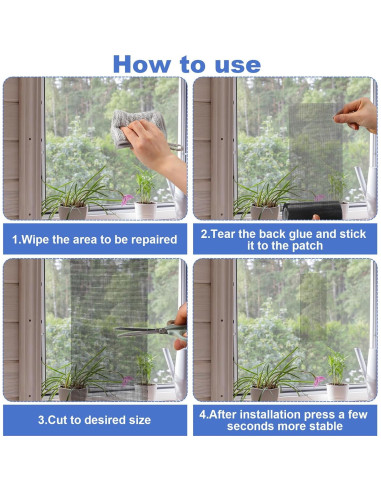 Cinta de Reparación de Malla Fibra de Vidrio CroBlissful 12.7cm x 6.1m