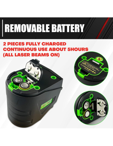 Nivel láser autorregulable C&T 30m línea cruzada verde