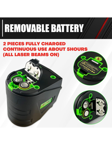 Nivel láser autorregulable C&T 30m línea cruzada verde