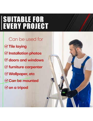 Nivel láser autorregulable C&T 30m línea cruzada verde