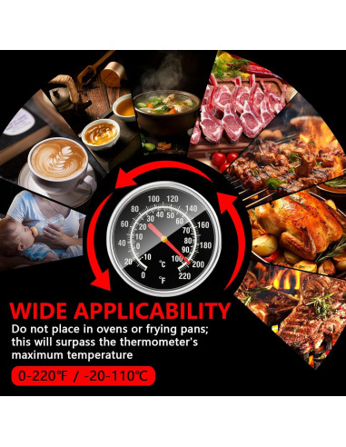 Termómetro de Carne Cxjesin Acero Inoxidable 0 a 100C