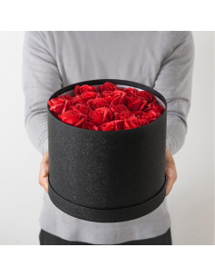 Set de 3 Cajas Redondas Soul & Lane - Cartón Negro para Flores 2