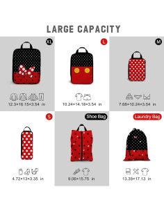 Set de 6 Cubos de Compresión Beautype para Viajes 2