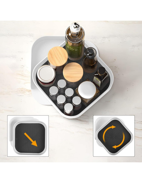 Organizador Giratorio Cuadrado Semlos 23x6 cm para Especias Organizador Giratorio Cuadrado Semlos 23x6 cm para Especias
