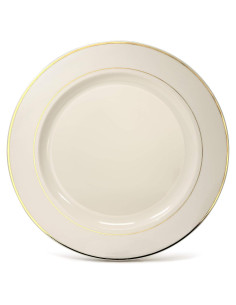 Platos Cargadores Desechables OCCASIONS 60 Piezas 30 cm Marfil Dorado