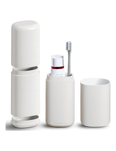 Estuche de Cepillo de Dientes Portátil AIMAIAIMAI Gris 19.8 cm