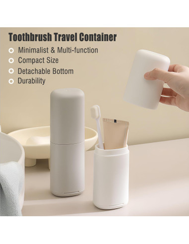 Estuche de Cepillo de Dientes Portátil AIMAIAIMAI Gris 19.8 cm