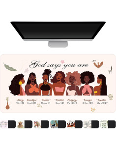 Alfombrilla de Escritorio AFRITEE Negra 80x40 cm Doble Cara 2