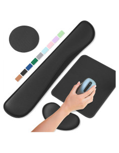 Soporte de Muñeca Ergonómico ABRONDA - Set 4 en 1 Negro