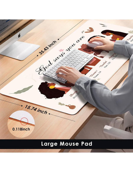 Alfombrilla de Escritorio AFRITEE Negra 80x40 cm Doble Cara