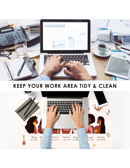 Alfombrilla de Escritorio AFRITEE Negra 80x40 cm Doble Cara