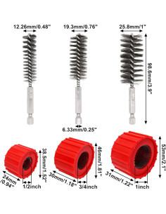Juego de 6 cepillos de perforación BUXIMN para taladro 2