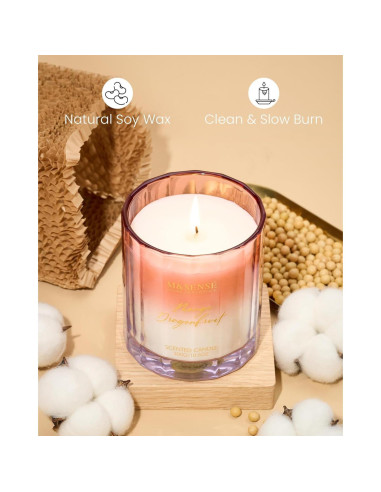 Vela Aromática M&SENSE Mango y Fruta del Dragón 300g Cera Soja