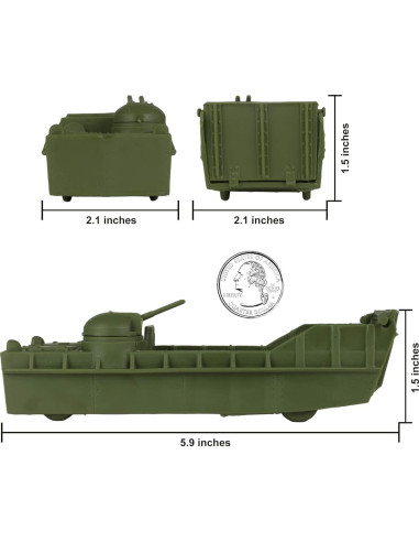 BMC Classic Landing Craft 4pc Tan y Verde Oliva 15 cm