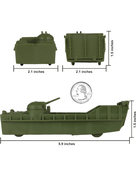 BMC Classic Landing Craft 4pc Tan y Verde Oliva 15 cm