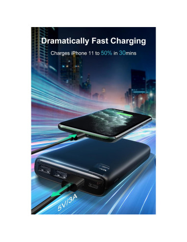 Banco de Energía IXNINE 26800mAh Cargador Portátil Negro