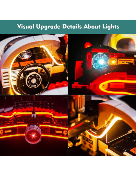 Kit de Luz LocoLee para LEGO Batman Batmóvil 76328 RC Kit de Luz LocoLee para LEGO Batman Batmóvil 76328 RC