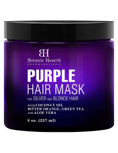 Mascarilla Capilar Púrpura Botanic Hearth 236 ml - Cabello Rubio y Plateado