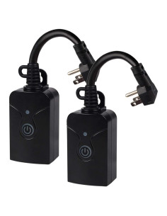 Enchufe Inteligente HBN para Exterior, Control Remoto WiFi 2PC