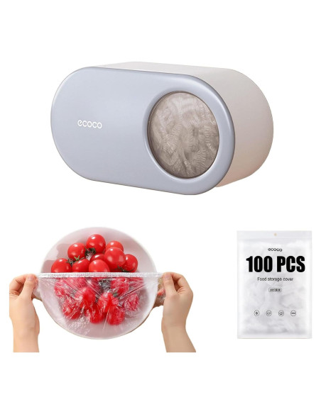 Caja dispensadora de almacenamiento LORVOR con 100 cubiertas elásticas