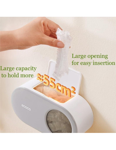 Caja dispensadora de almacenamiento LORVOR con 100 cubiertas elásticas