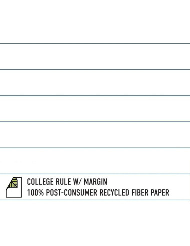 Cuadernos de Composición New Leaf Paper, Paquete de 4, 80 Hojas