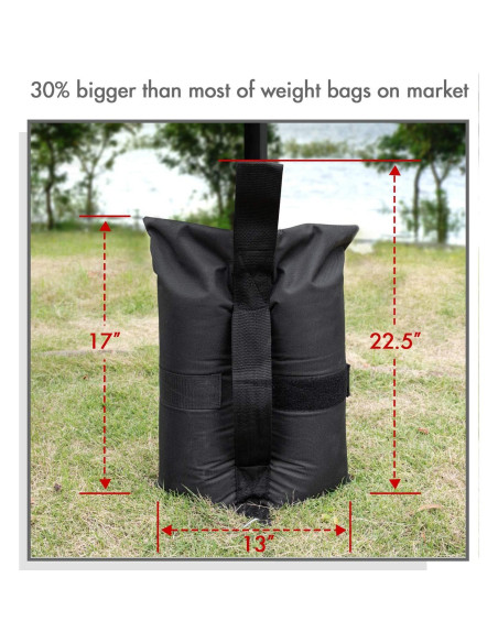 Bolsas de peso para toldo 600D Premium 4Pcs 11.34 kg cada una