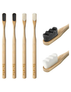 Cepillos de Dientes de Bambú Daletu Extra Suaves - Paquete de 4