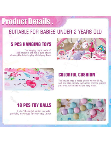 Alfombra de Actividad 7 en 1 Morabloomy 110x110 cm